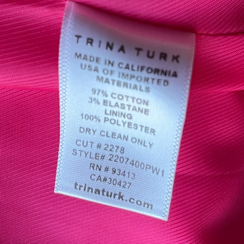 🆕 Trina Turk Women's Pink Ombre Blazer Size 4 Double-Button Tailored - Picture 8 of 16